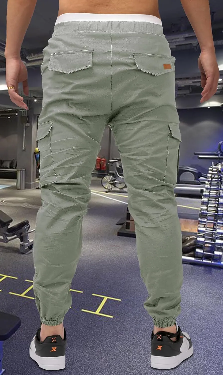 OUTSON Mens Fashion Joggers Sports Pants Casual Cotton Cargo Pants Gym Sweatpants Trousers Mens Long Pant