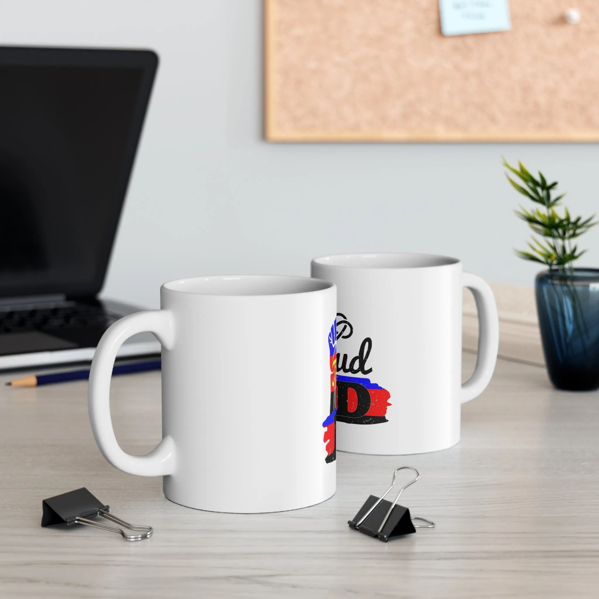 Polyamory Pride Flag Ceramic Mug - Proud Dad