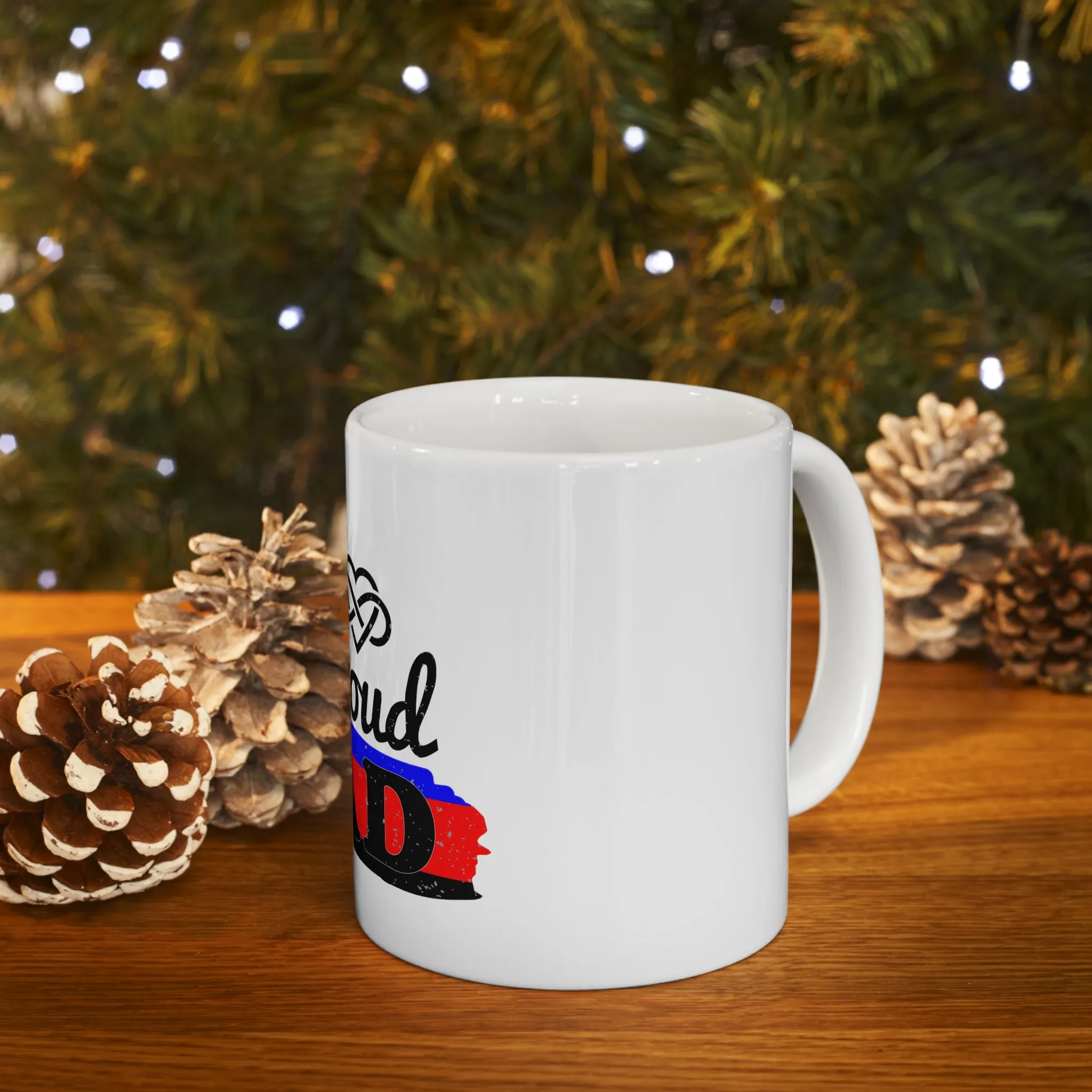 Polyamory Pride Flag Ceramic Mug - Proud Dad