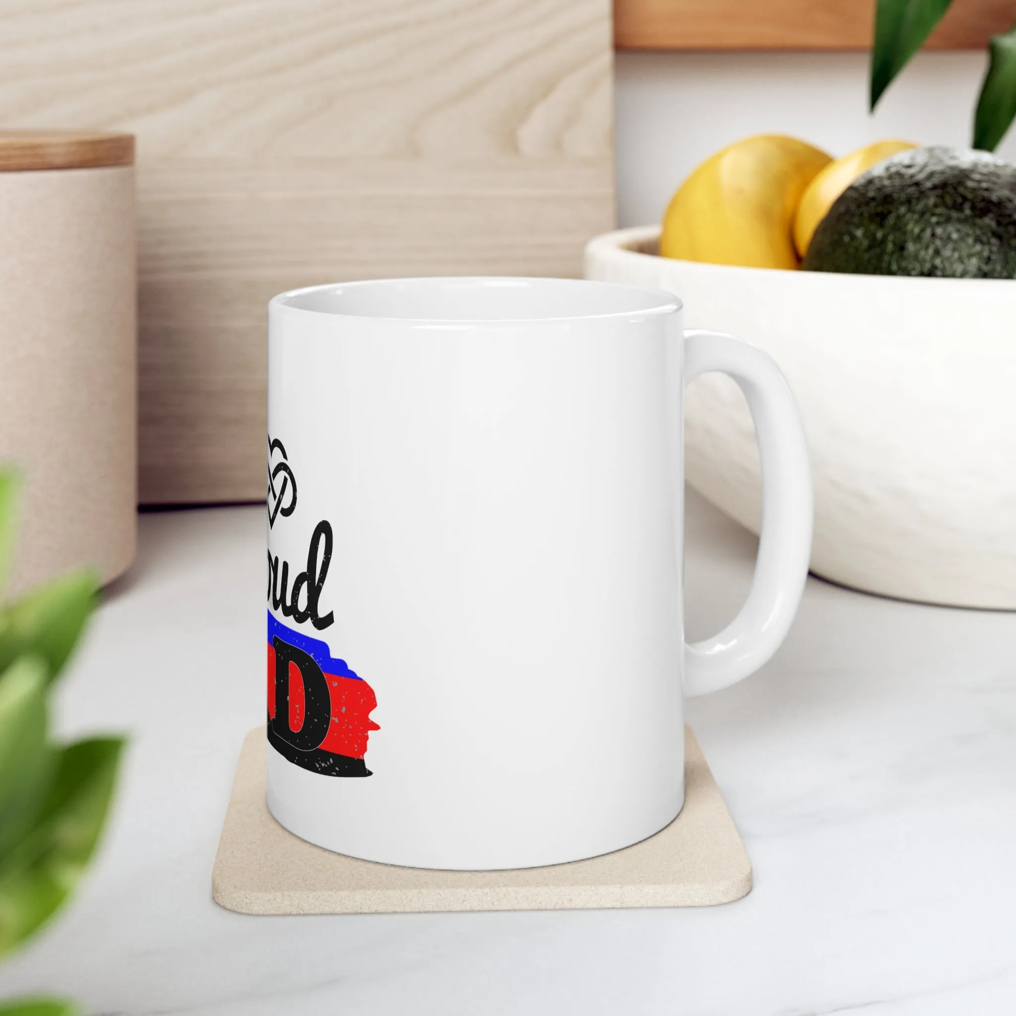 Polyamory Pride Flag Ceramic Mug - Proud Dad