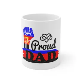 Polyamory Pride Flag Ceramic Mug - Proud Dad