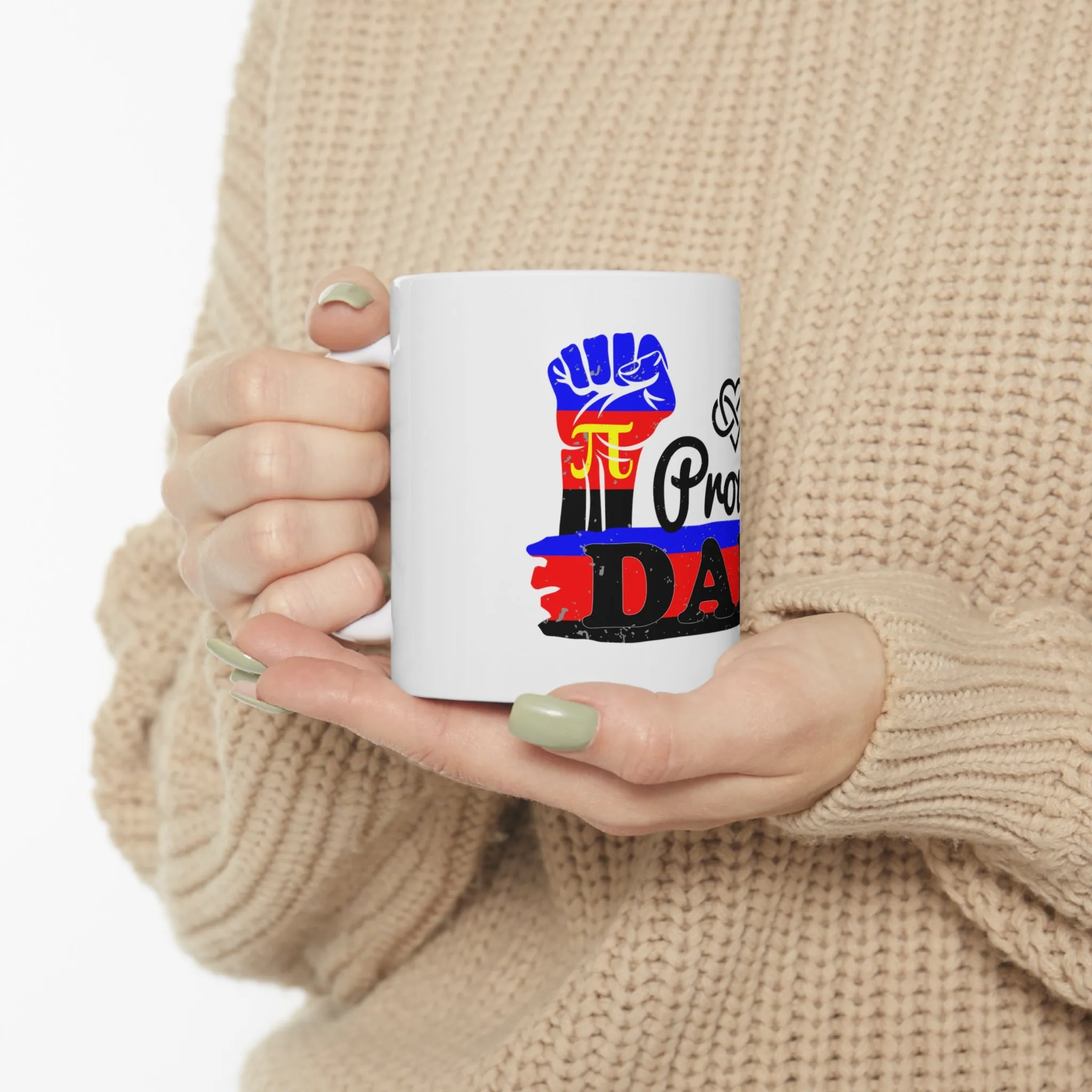 Polyamory Pride Flag Ceramic Mug - Proud Dad