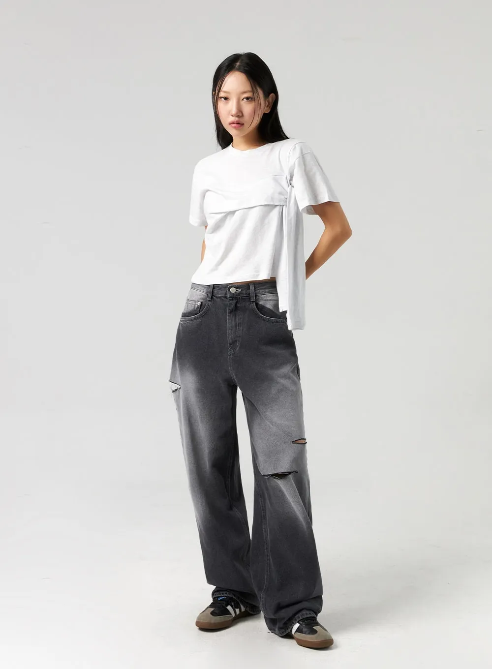 Ripped Baggy Jeans CL326