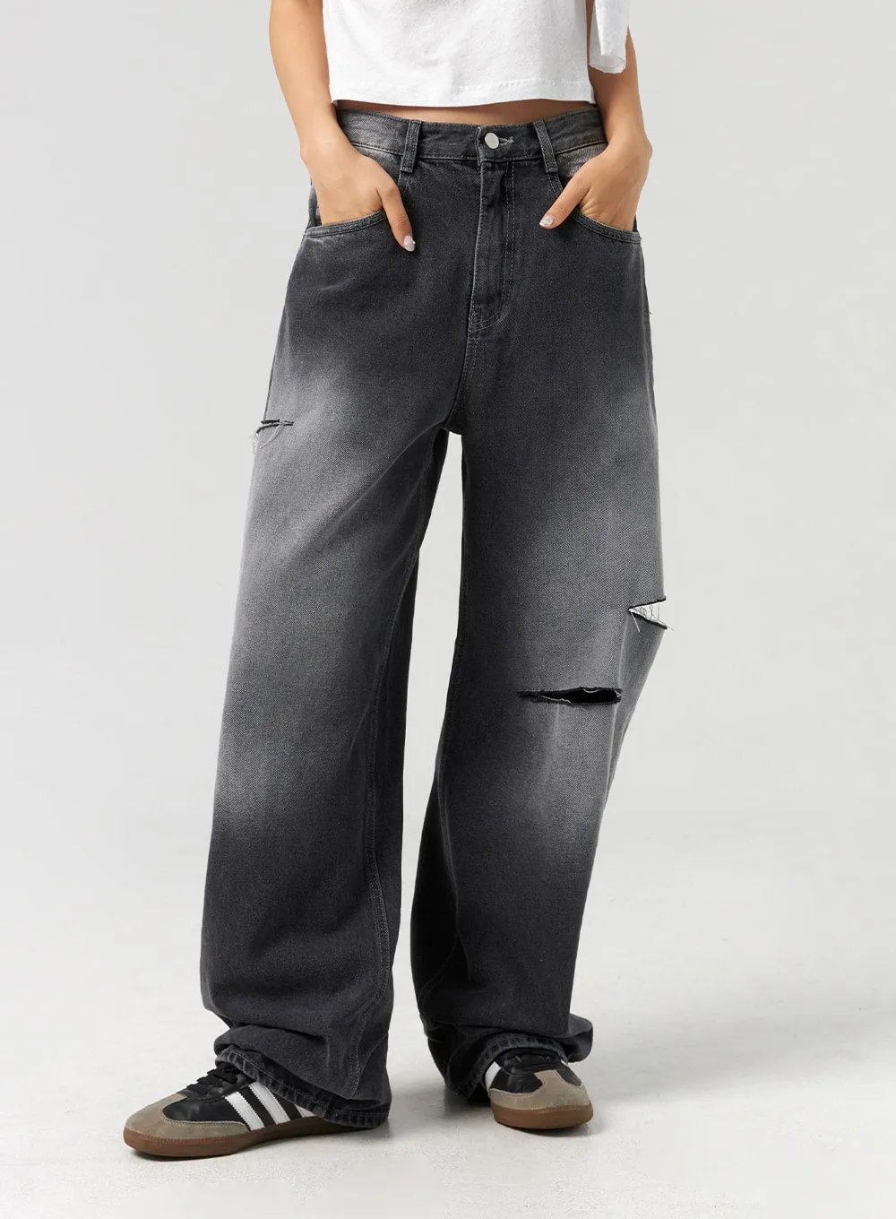 Ripped Baggy Jeans CL326