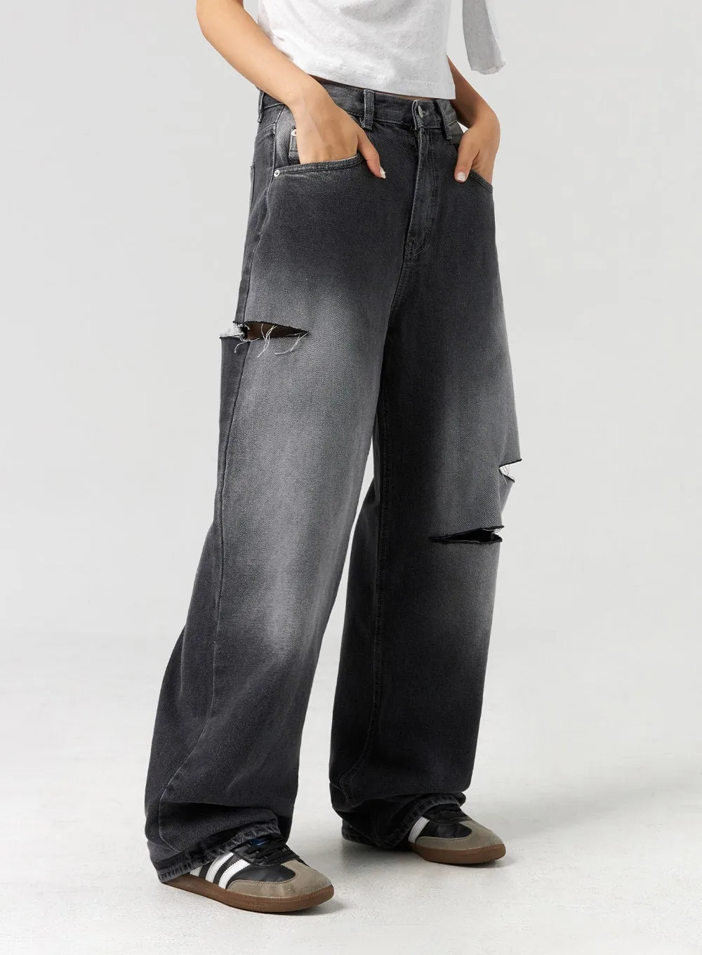 Ripped Baggy Jeans CL326
