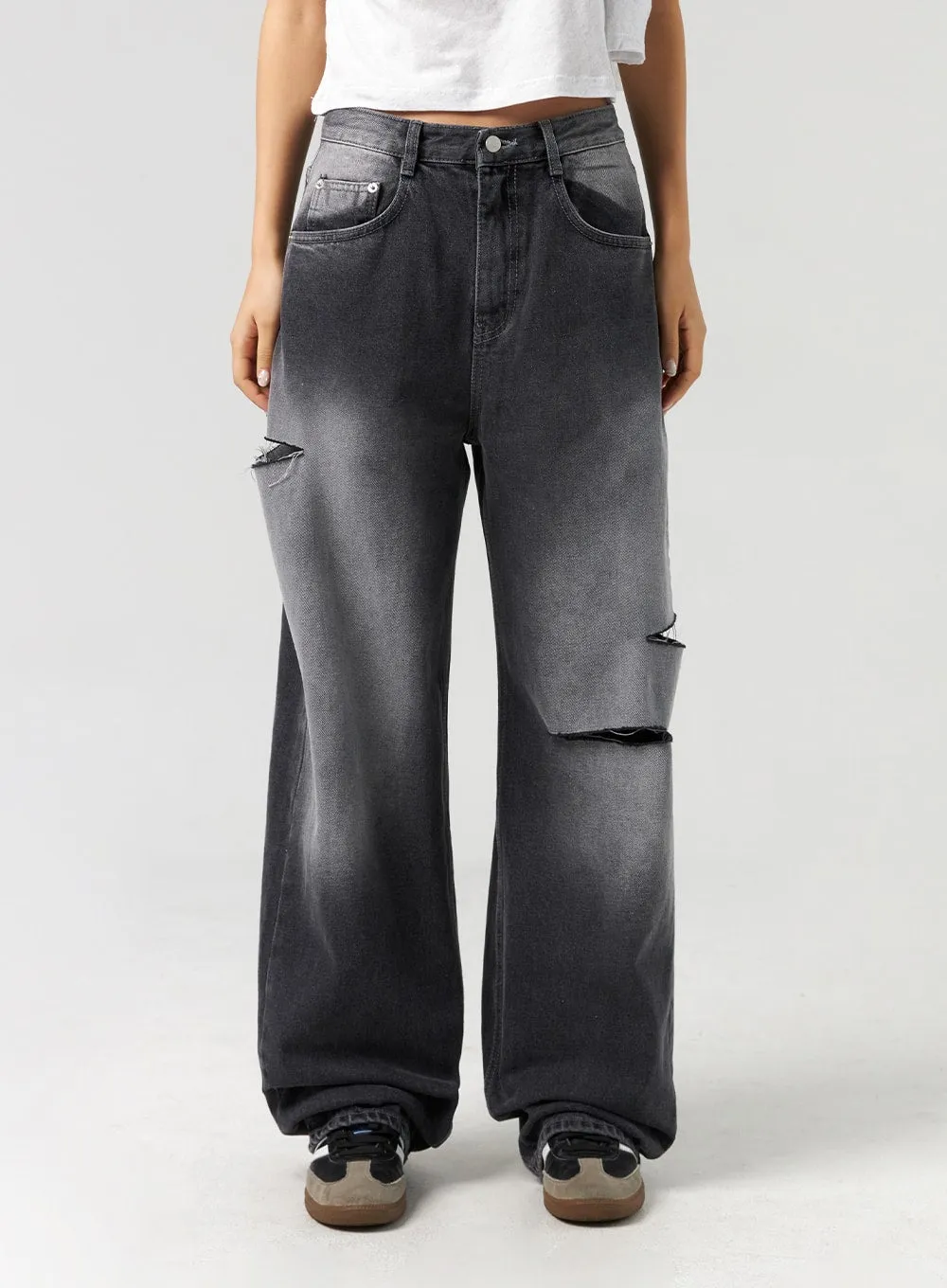 Ripped Baggy Jeans CL326