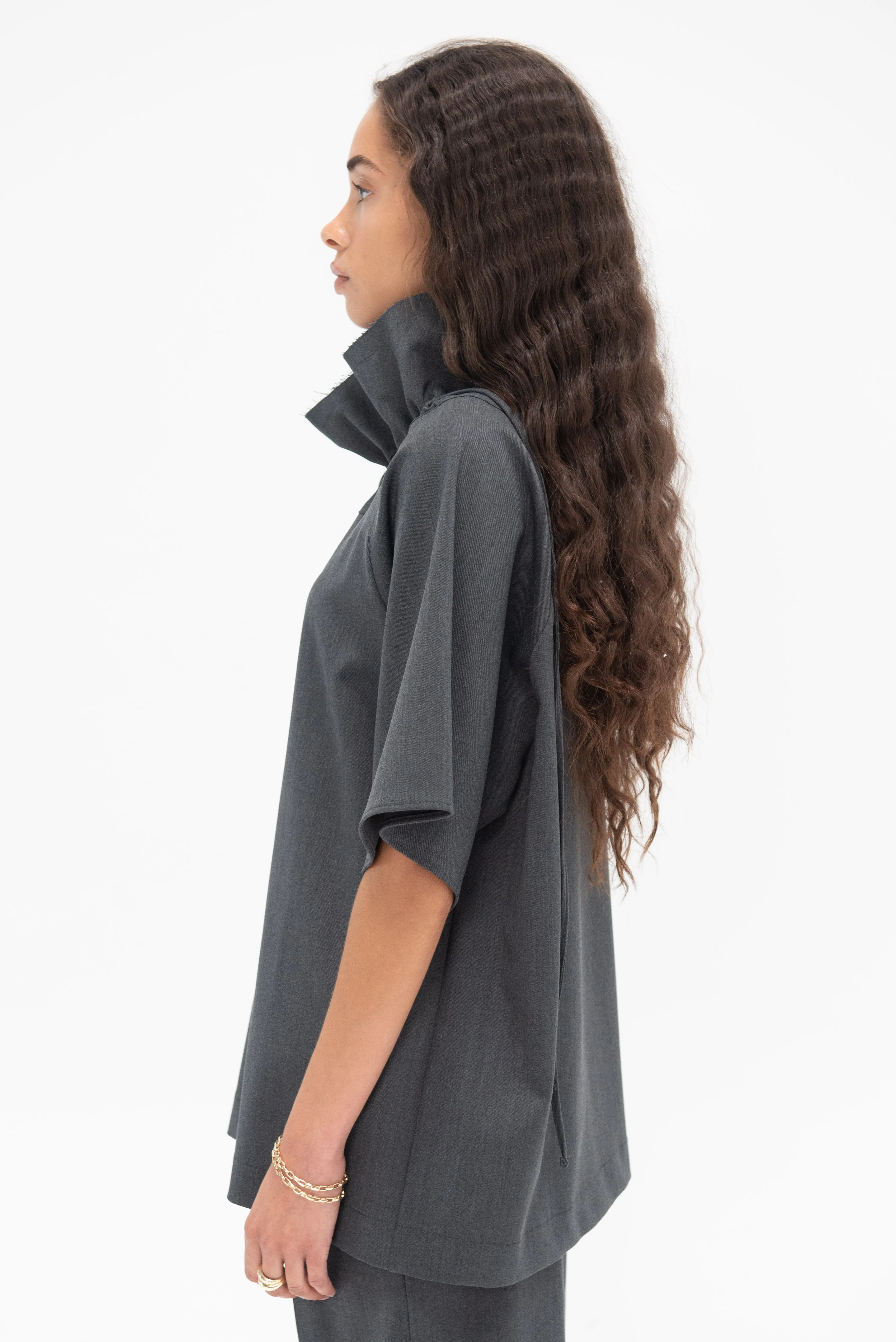 Rive Shirt, Grey Melange