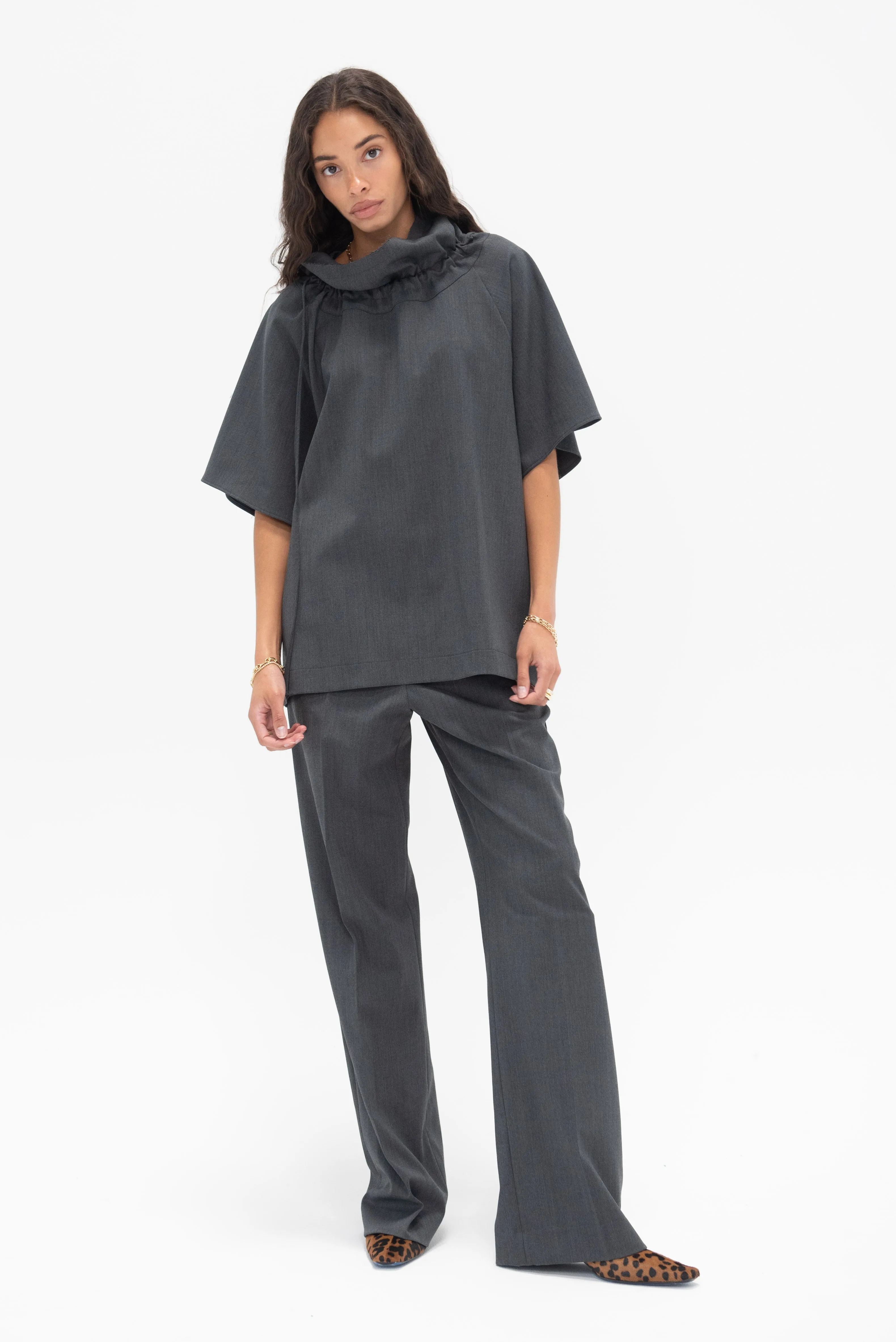 Rive Shirt, Grey Melange