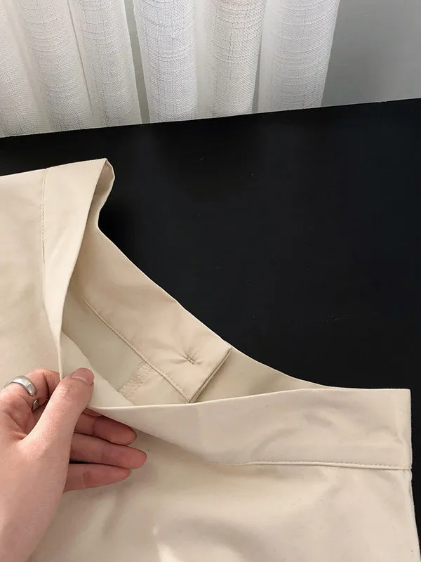 Simple A-Line High Waisted Solid Color Skirts Bottoms