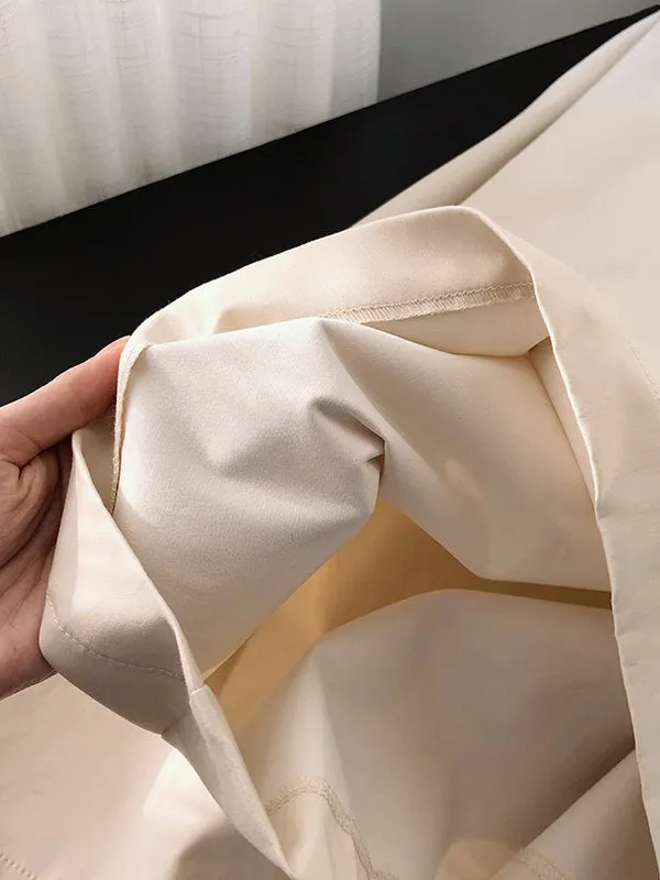 Simple A-Line High Waisted Solid Color Skirts Bottoms