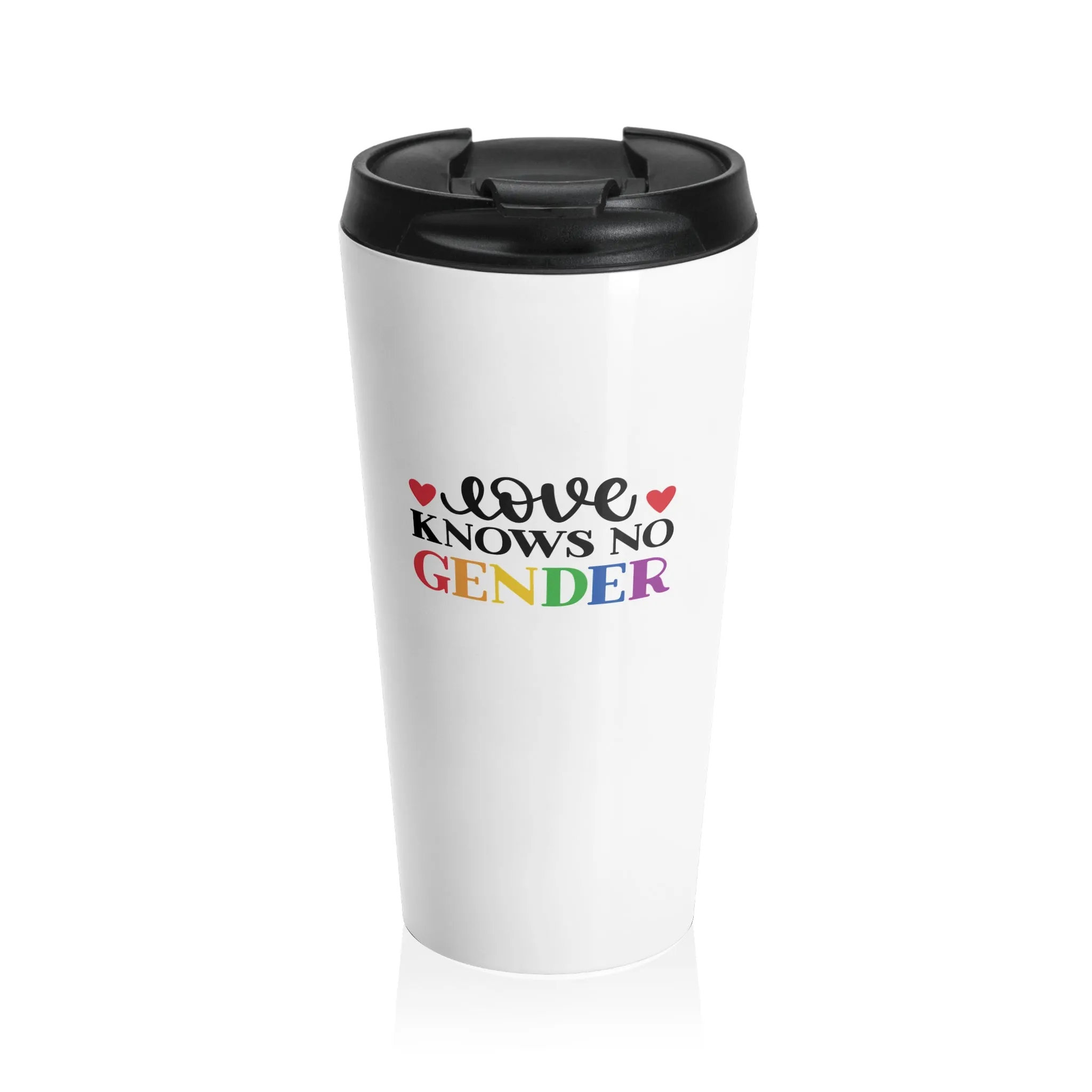 Stainless Steel Travel Tumbler: Pride-Love Knows No Gender