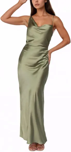 Summer Satin Maxi Dresses for Women 2025 Cowl Neck Ruched Silk Formal Wedding Guest Bridesmaid Slip Dress with Slit