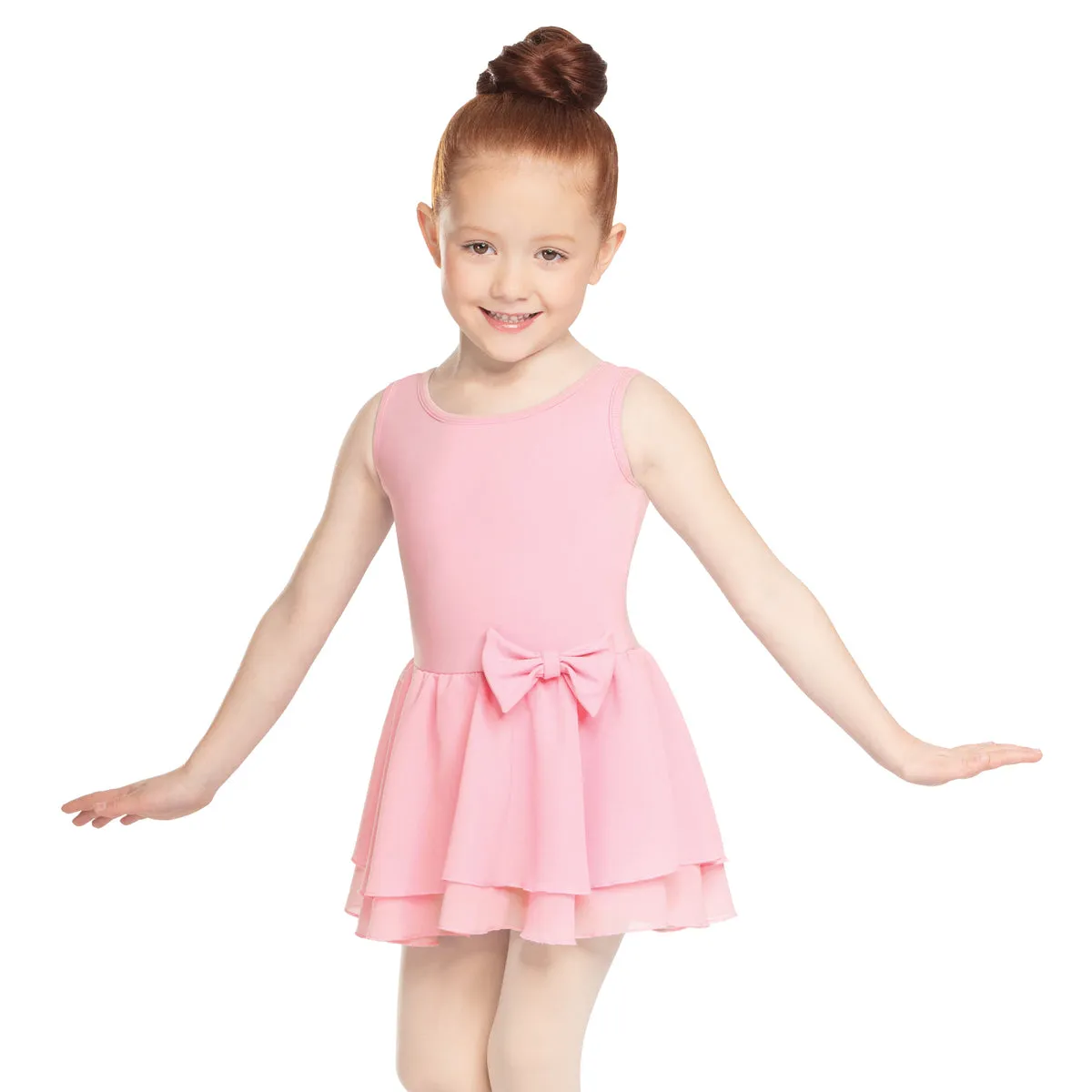 Tank Dress Leotard with Bow