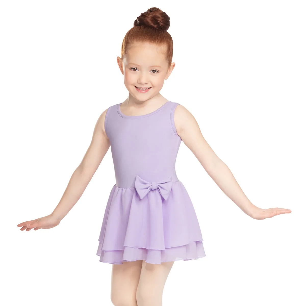 Tank Dress Leotard with Bow