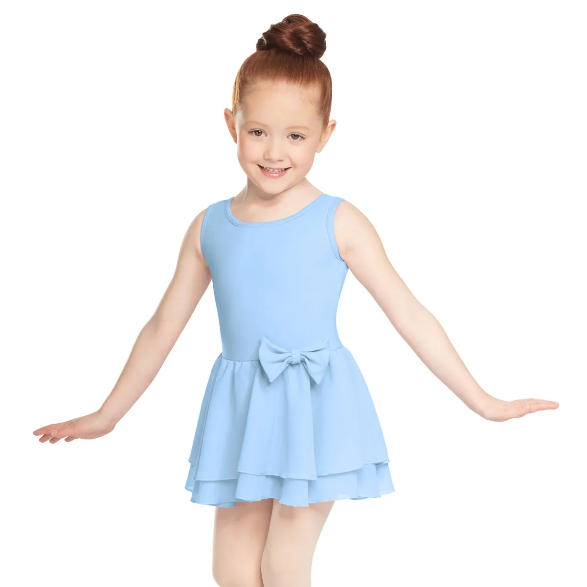 Tank Dress Leotard with Bow
