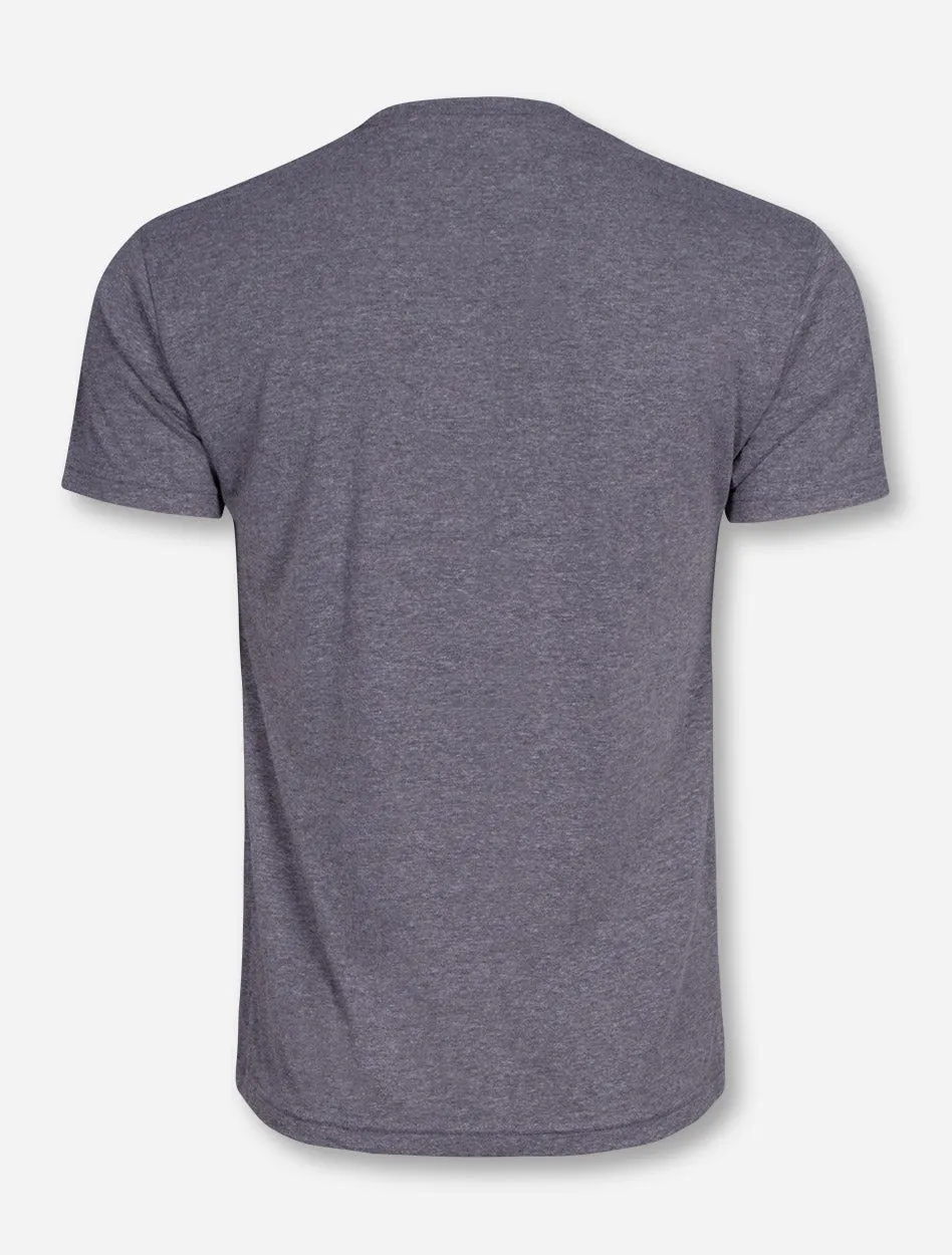 Texas Tech Red Raiders Dan Law Field Celebrate Baseball on Heather Grey T-Shirt