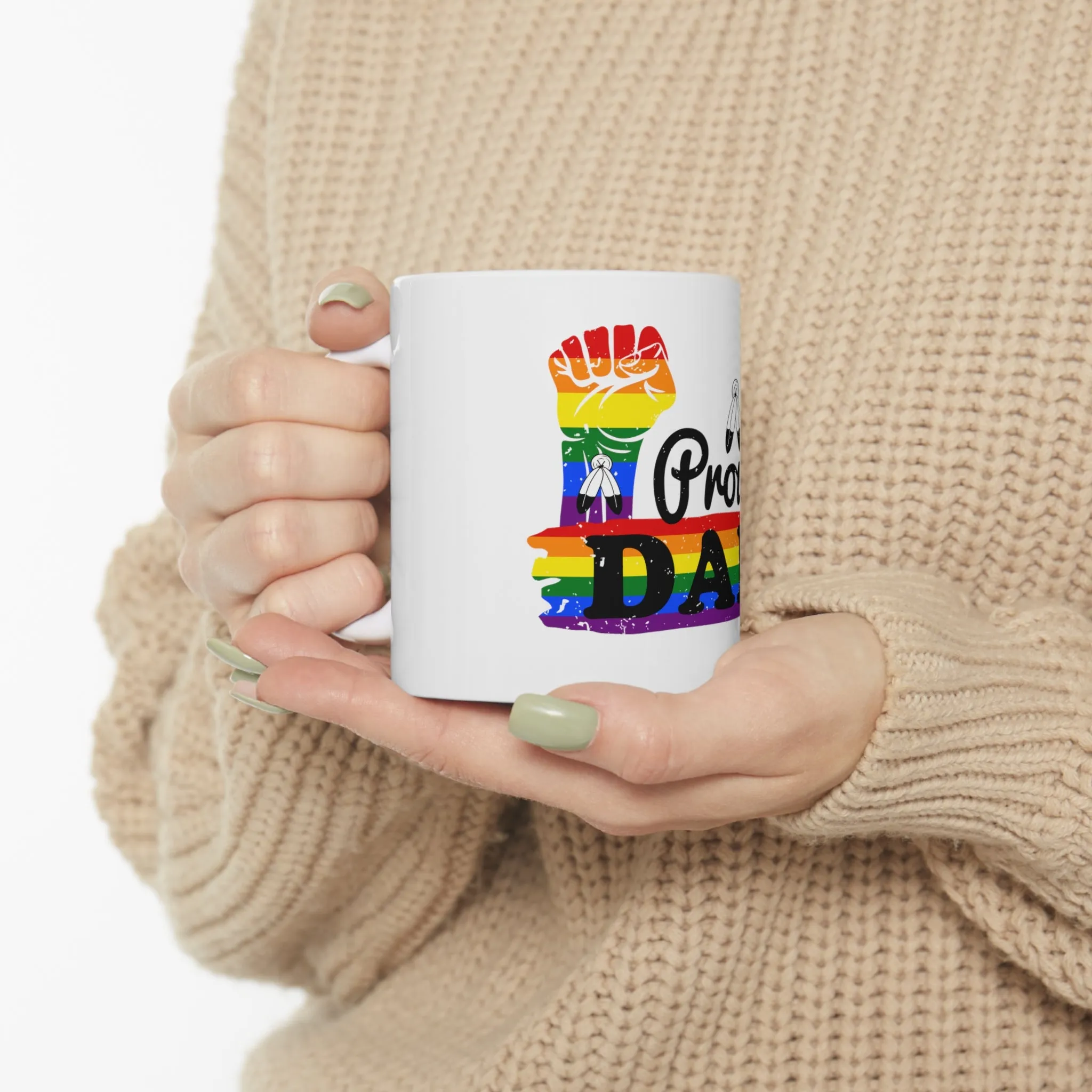 Two Spirit Pride Flag Ceramic Mug - Proud Dad