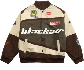 Vamtac Mens Varsity Baseball Jacket Bomber Cotton Vintage Racing Coats Streetwear with Pocket
