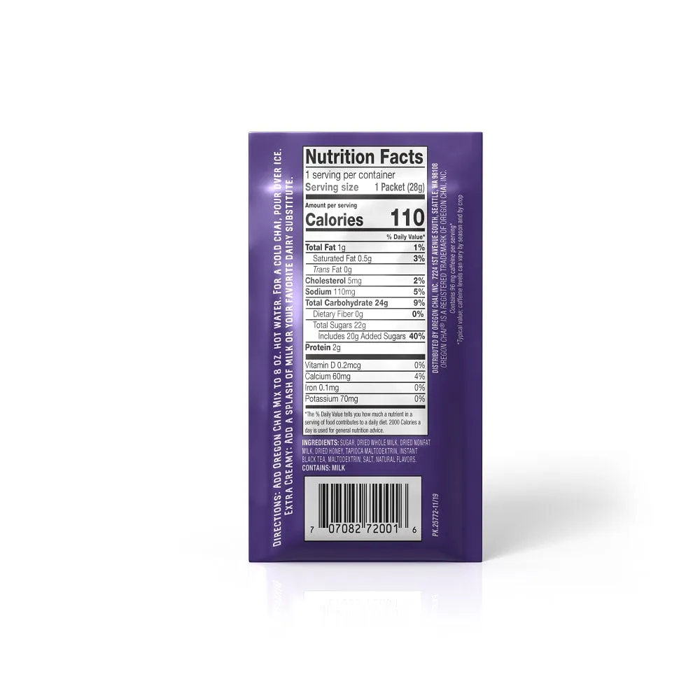 Vanilla Dry Chai Latte Mix - 6 x 8 CT Carton