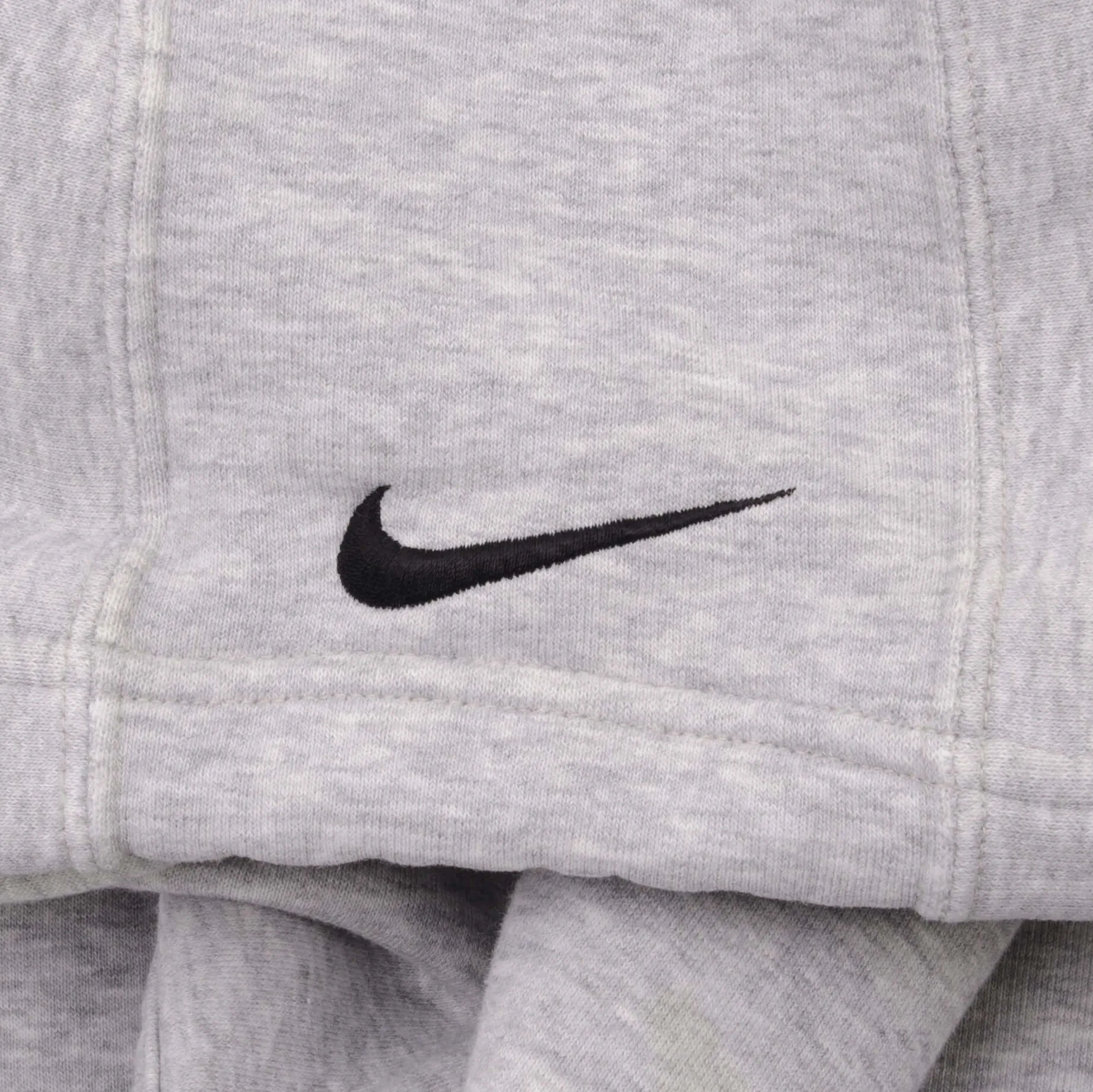 VINTAGE NIKE BIG SWOOSH GREY HOODIE SWEATSHIRT 2000S SIZE MEDIUM