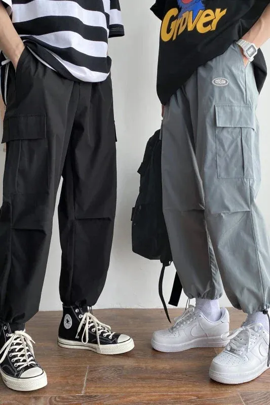 Wjczt  New Spring and Autumn Men's Fashion and Comfortable Korean Casual Pants Men's Loose Overalls Sports Cropped Pants 2025