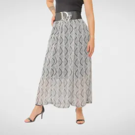 Women Skirt - Chiffon - Stripped