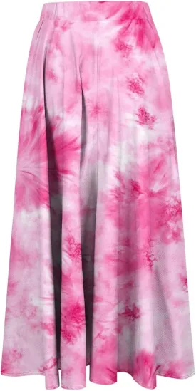 Women's Summer Boho Floral Maxi Skirts High Waisted Flowy Swing Pleated Beach Skorts Long Short Vacation Outfits S-3XL